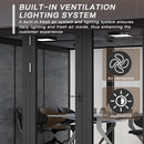 Office Sound Booth with Audio Privacy - Portable Soundproof Booth Includes Black Wood Grain Exterior Design,Movable Room with Light,Fans, USB Port for Study,Singing Room