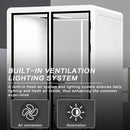 Office Sound Booth with Audio Privacy - Portable Soundproof Booth Includes White with Black Border Design,Movable Room with Light,Fans,Socket for Singing Room Office Study