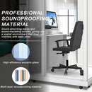 Office Sound Booth with Audio Privacy - Portable Soundproof Booth Includes Three Sided Transparent Design,Movable Room with Light,Fans, USB Port for Singing Room, Reading Pavilion