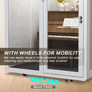 Office Sound Booth with Audio Privacy - Removable Soundproof Booth Includes White with Wood Grain Side Trim,Soundproof Room with Light,Fans, Socket for Singing Room,Telephone Booth