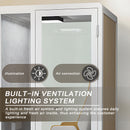 Office Sound Booth with Audio Privacy - Removable Soundproof Booth Includes White with Wood Grain Side Trim,Soundproof Room with Light,Fans, Socket for Singing Room,Telephone Booth