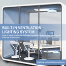 Office Sound Booth with Audio Privacy - Portable Soundproof Pod with White Exquisite Design,Movable Room with Light,Ventilation,Socket for Study,Singing Room,Telephone Booth